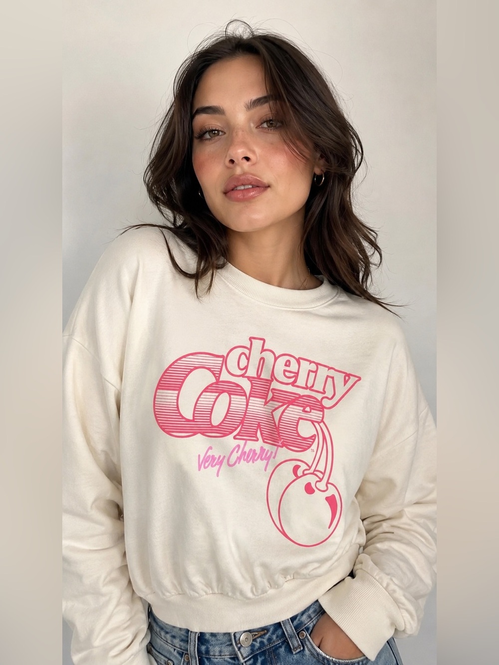 NWT Cherry Coke Sweatshirt XL Level Edge Coca Cola Retro Crewneck